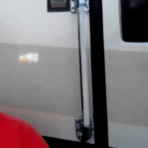 RV Entry Door Lighted Grab Bar