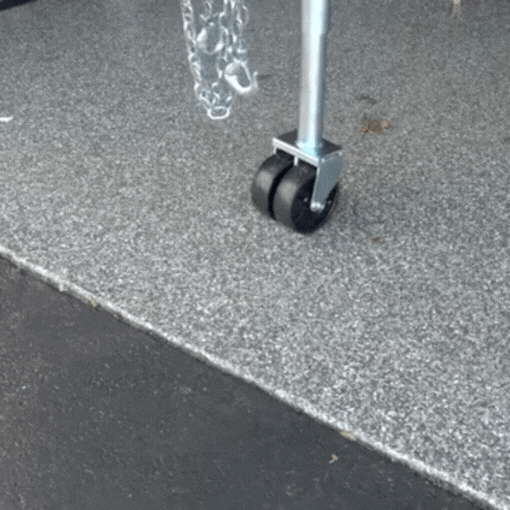 Trailer Swirl Jack Caster Dual Wheel with Pin