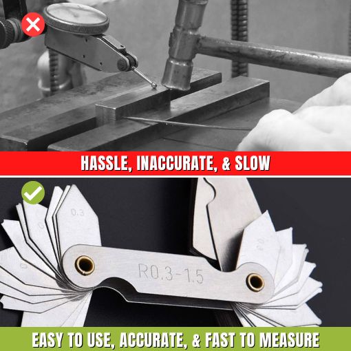 5 Pcs Stainless Steel Radius Gauge Set