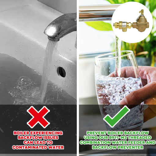 B911-M3 Threaded Combination Water Feeder and Backflow Preventer