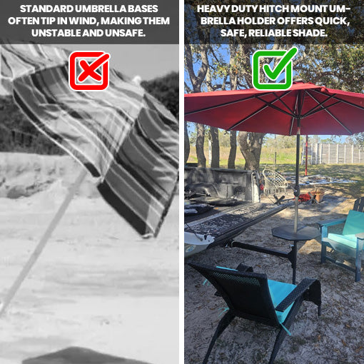 Heavy-Duty Hitch Mount Umbrella Holder