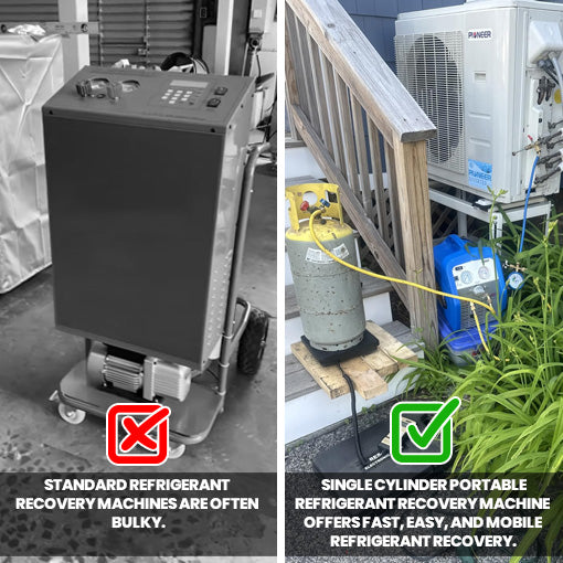 Single Cylinder Portable Refrigerant Recovery Machine
