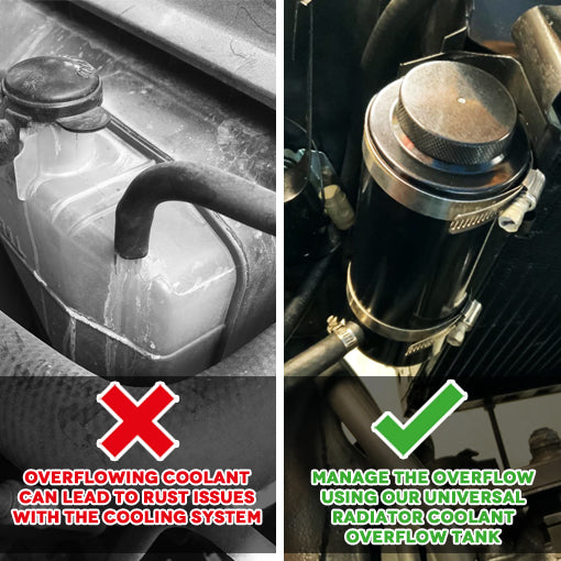 Universal Radiator Coolant Overflow Tank