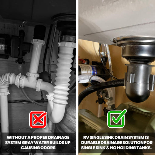 RV Single Sink Drain System
