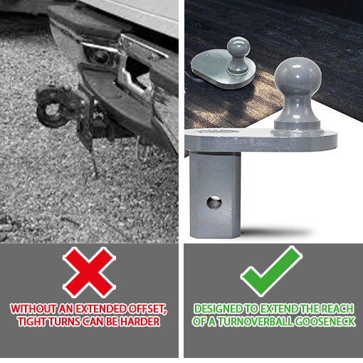 Turnoverball Gooseneck Hitch Extender