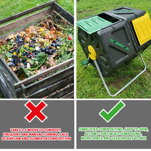 Dual Chamber Compost Tumbler