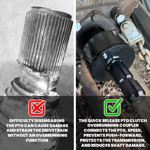 Quick Release Tractor PTO Clutch Over Running Coupler