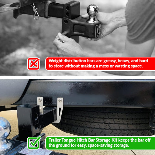 Trailer Tongue Hitch Bar Storage Kit