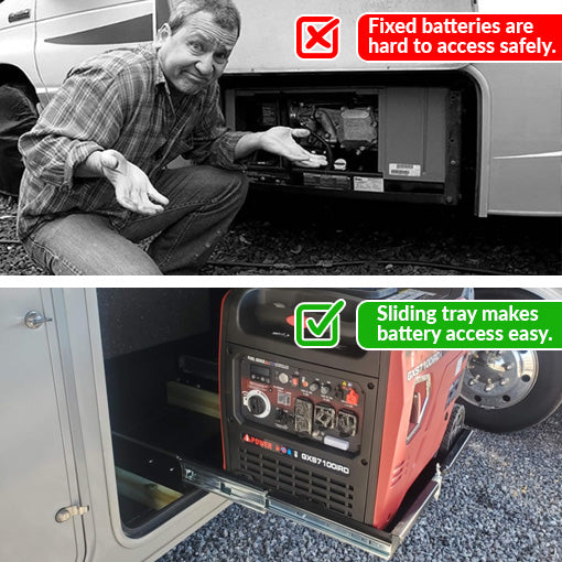 RV Generator Slide Out Tray