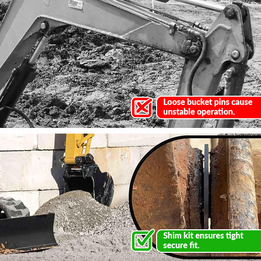 Bucket Pin Shim Kit for Excavator and Skid Steer