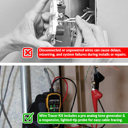 Wire Tracer Tone Generator and Probe Kit
