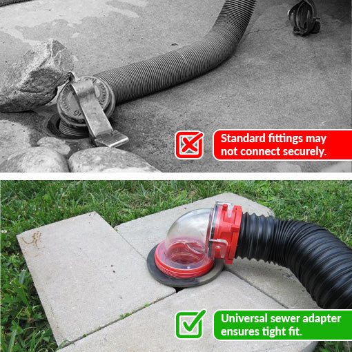 Universal Sewer Adapter Quick Threaded Connection