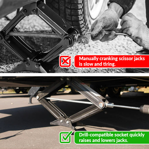 RV Leveling Scissor Jack Extension Socket Drill Adapter