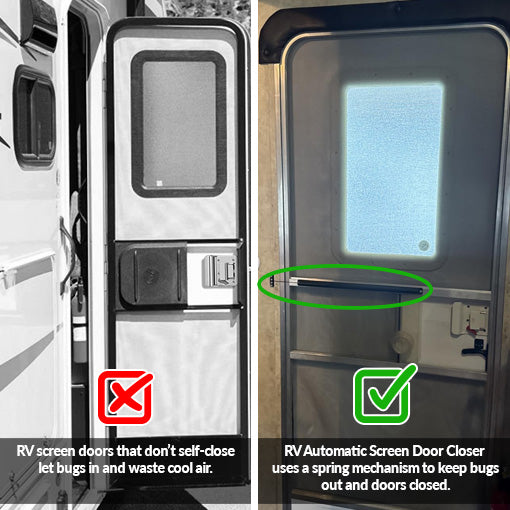 RV Automatic Screen Door Closer