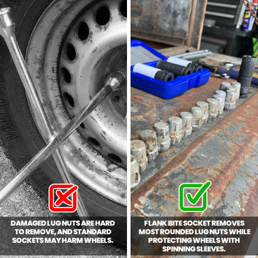 Flank Bite Damaged Lug Nut Socket