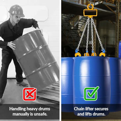 4 Hooks Chain Drum Lifter