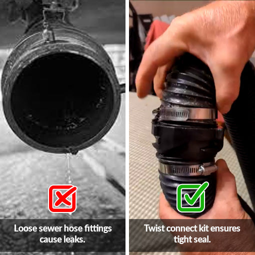 RV Sewer Hose Twist Connect Kit