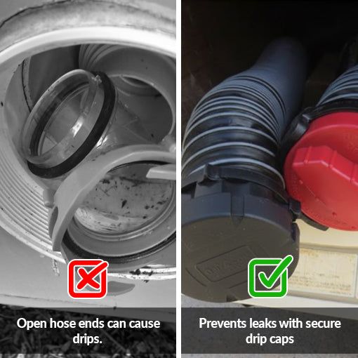 RV Universal Drain Hose Bayonet Drip Cap Set