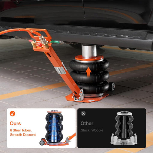5-Ton Triple Bag Air Jack with Adjustable Long Handle