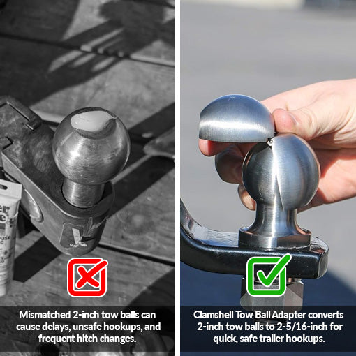 Clamshell Tow Ball Adapter