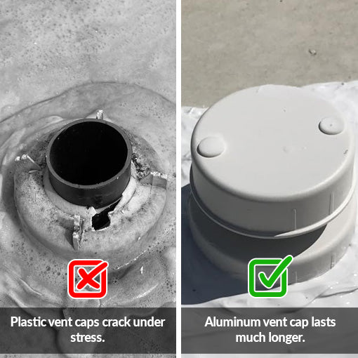 Aluminum RV Roof Sewer Plumbing Vent Cap
