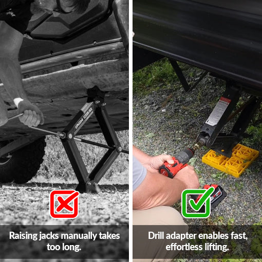1/4-Inch Hex Quick Connect RV Scissor Jack Drill Adapter Socket