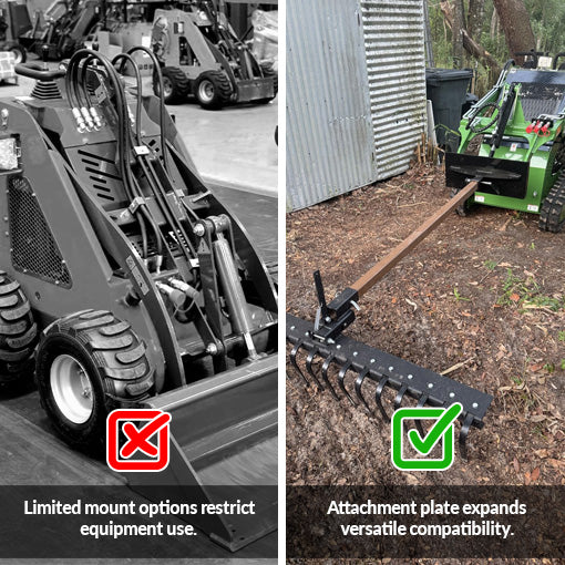 Mini Skid Steer Receiver Hitch Mount Plate