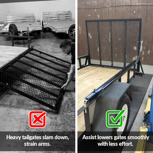 Heavy-Duty Open Trailer Tailgate Assist