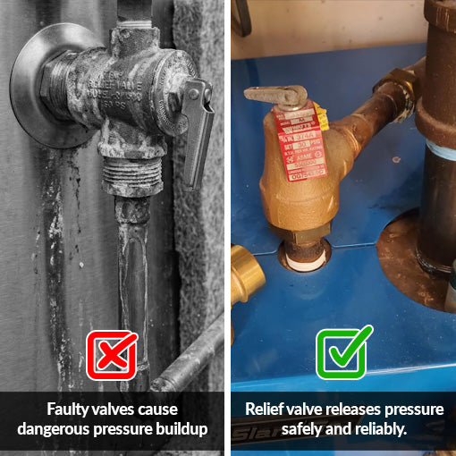 RV Water Heater Pressure Relief Valve
