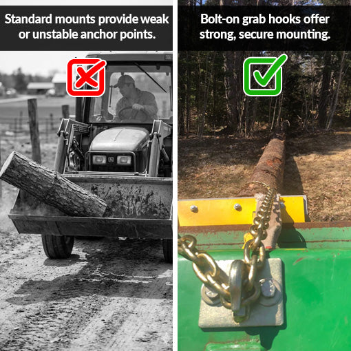 5/16in Bolt On Grab Hook Mount with Clevis Mount