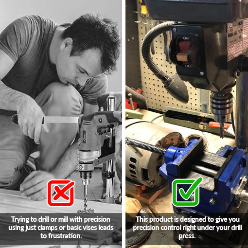 Cross-Slide Drill Press Vise