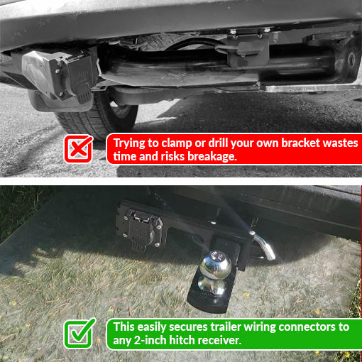 Easy-Mount Trailer Wiring Connector Mounting Bracket