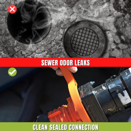 Easy-grip RV Sewer Valve Cap with Hose Wrenches