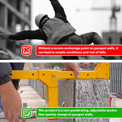 Parapet Adjustable Non-Penetrating Anchor