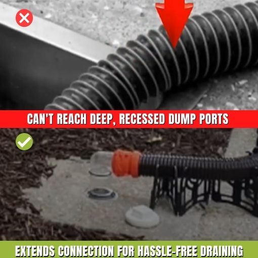 RV Sewer Extension for Recessed Dump Station