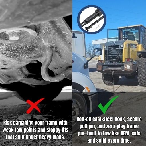 Single Tow Hook with Pull Pin and Frame Pin