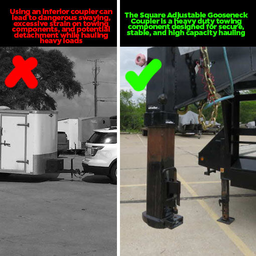 Square Adjustable Gooseneck Coupler