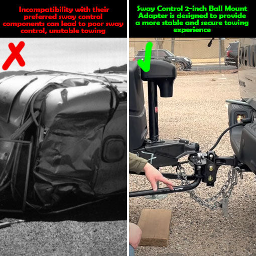 Sway Control 2-inch Ball Mount Adapter