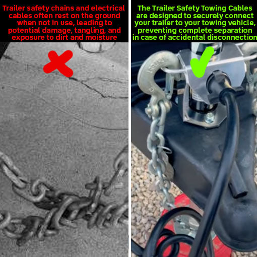 Trailer Safety Chain and 7-Way Plug/Cable Storage