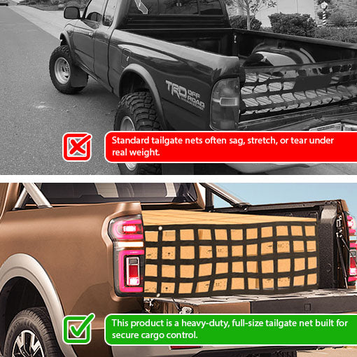 Truck Bed Tailgate Net