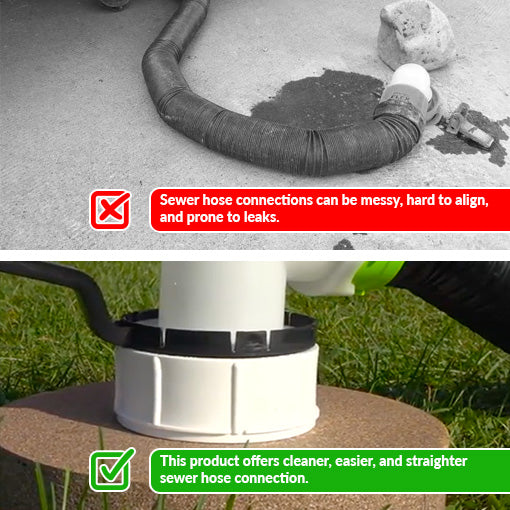 Universal RV Sewer Hose Adapter with Handle