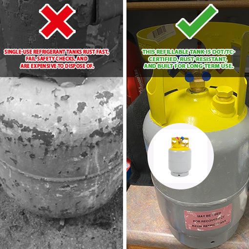 Reusable Refrigerant Recovery Cylinder Tank