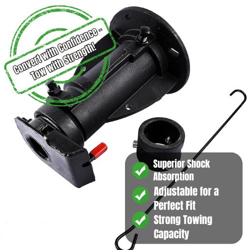 12" to 16" Fifth Wheel to Gooseneck Cushioned Trailer Hitch Adapter