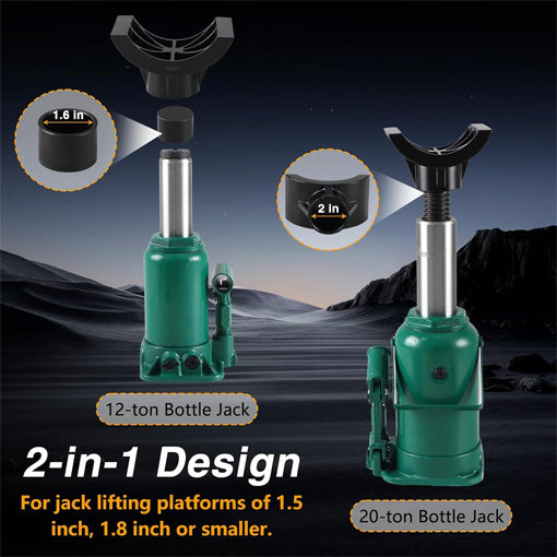 2-in-1 Bottle Jack Adapter Lifting Saddle