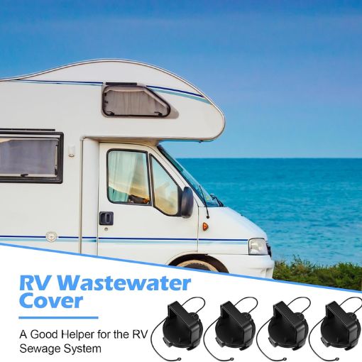 4-Pack 3'' RV Sewer Valve Cap with Handle