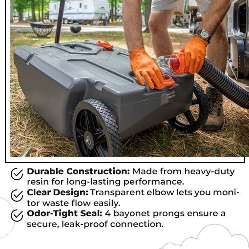 90-Degree RV Tote Tank Adapter