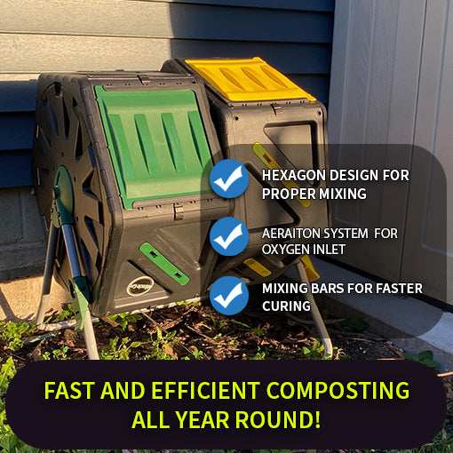 Dual Chamber Compost Tumbler