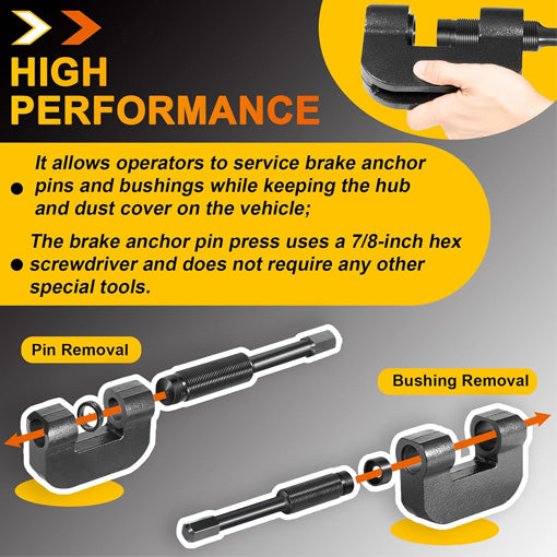 Semi Truck Brake Anchor Pin Press