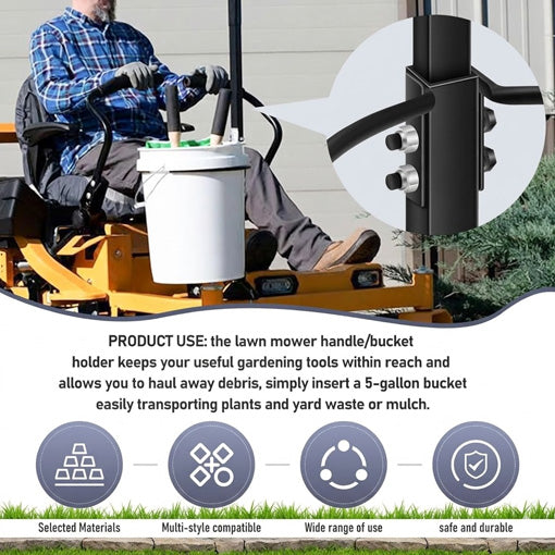 Zero Turn Mower Handle Bar with Bucket Holder