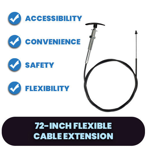 RV Waste Valve with Flexible Cable Extension Kit